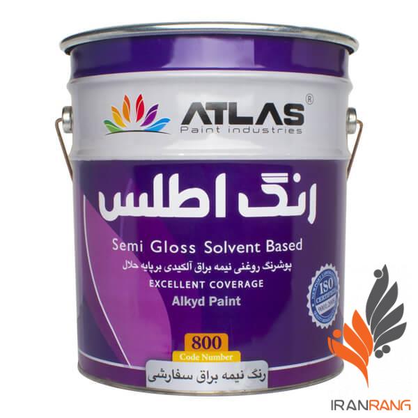 رنگ روغنی نیمه براق سفارشی کد 800 اطلس حلب - ایران رنگ