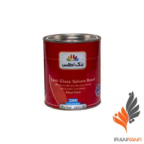 رنگ روغنی نیمه براق سفید کد 2000 اطلس کوارت - ایران رنگ