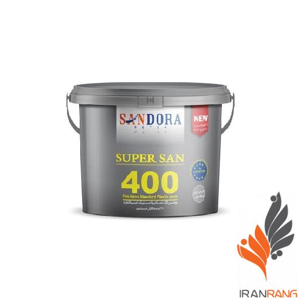 سوپر سان استاندارد کد 400 ساندورا (چاپ طوسي) 5 کیلویی رنگ تمام پلاستیک ساندورا کد 400 گالن - ایران رنگ