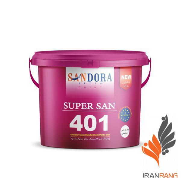 سوپر سان کد 401 ساندورا - سوپر سان چاپ قرمز - ساندورا نیم پلاستیک ممتاز سوپرسان دبه کد 401