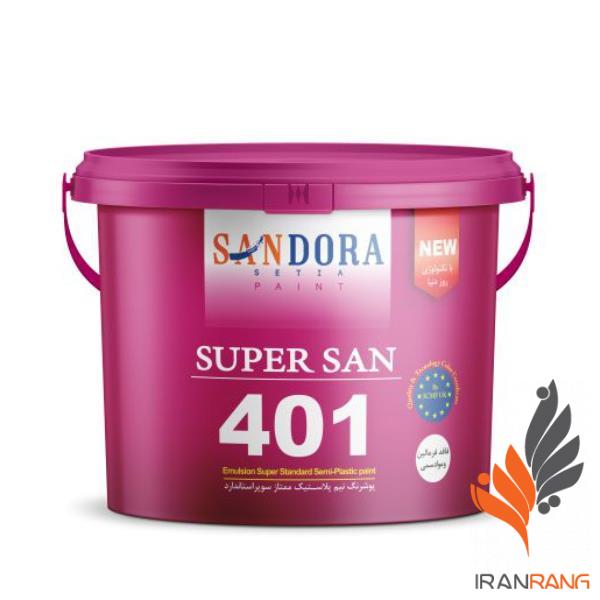 خرید رنگ نیم پلاستیک سوپرسان ساندورا کد401 حلب - ایران رنگ