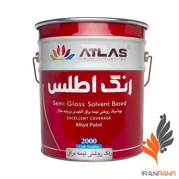 رنگ روغنی نیمه براق سفید کد 2000 اطلس حلب - ایران رنگ