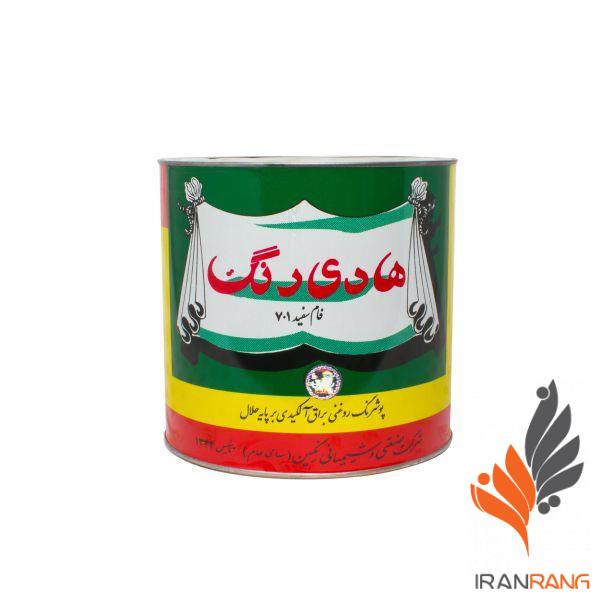 رنگ روغنی سفید براق آلکیدی هادی کد701 گالن - ایران رنگ