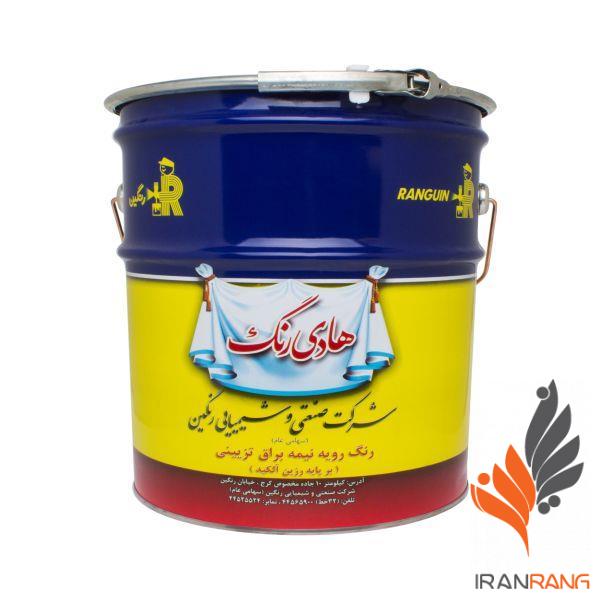 خرید خرید رنگ روغنی سفید نیمه براق آلکیدی هادی کد 600 حلب - ایران رنگ