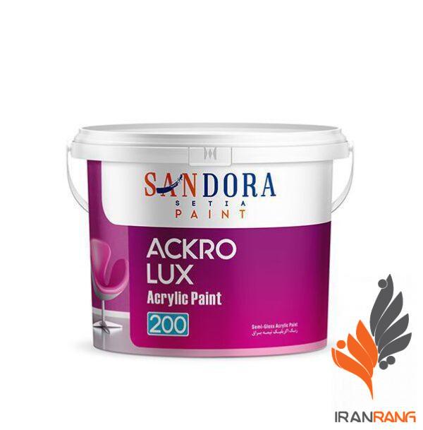 رنگ آکریلیک نیمه براق آکرولوکس ساندورا کد 200 دبه - ایران رنگ