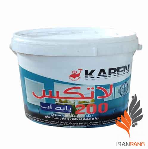 رنگ اکریلیک لاتکس کارن کد 200 دبه - ایران رنگ