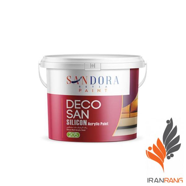 رنگ اکریلیک مات سوپر سیلیکونی دکوسان ساندورا کد205 گالن - ایران رنگ