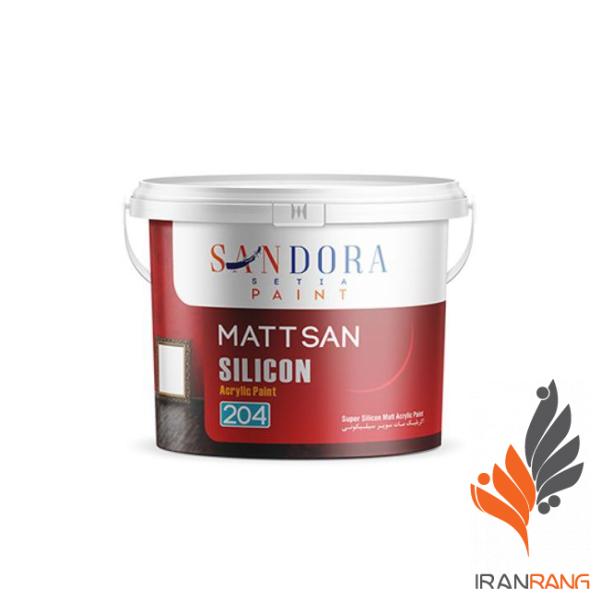 رنگ اکریلیک سیلیکونی مات سان ساندورا کد 204 گالن - ایران رنگ