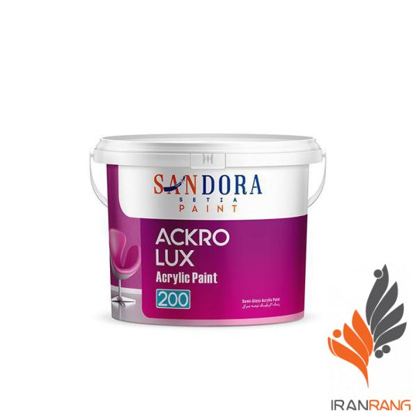 رنگ اکریلیک نیمه براق آکرولوکس ساندورا کد 200 گالن - ایران رنگ