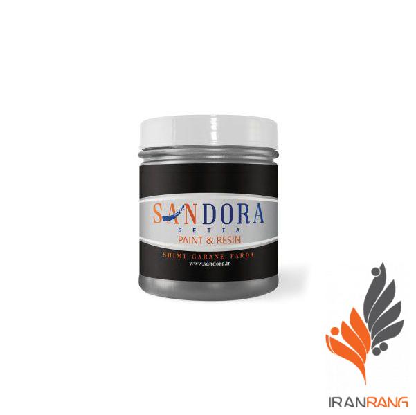 رنگ دکوراتیو اکریلیک نقره ای تزیینی ساندورا کد 130 ربعی - ایران رنگ