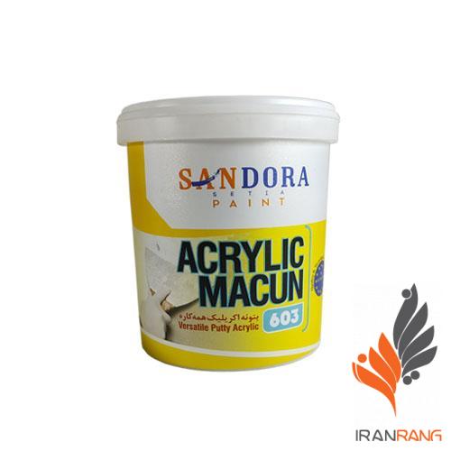 خرید رنگ بتونه آکریلیک ساندورا کد ۶۰۳ کیلو - ایران رنگ