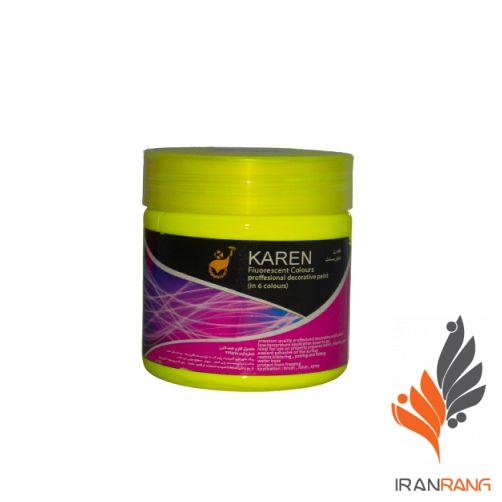 خرید رنگ اکریلیک فلورسنت زرد کارن ربعی - ایران رنگ