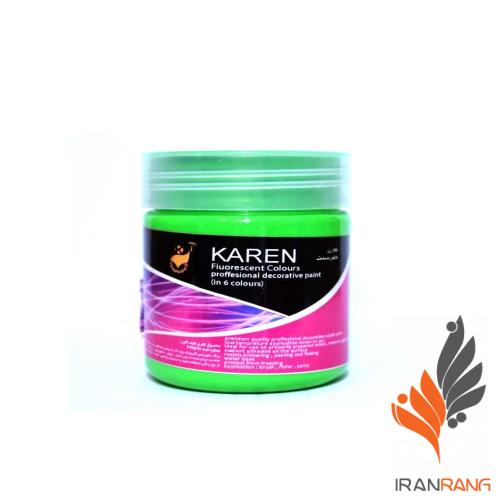 خرید رنگ اکریلیک فلورسنت سبز کارن ربعی - ایران رنگ