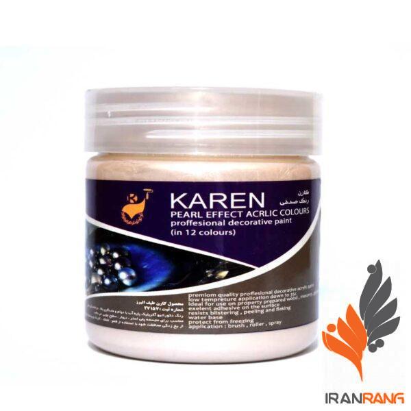 رنگ دکوراتیو اکریلیک صدفی بژ کارن 300 گرمی - ایران رنگ