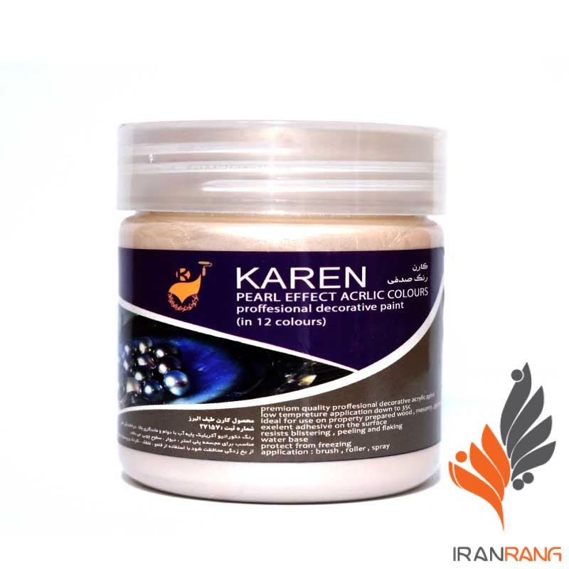 رنگ دکوراتیو اکریلیک صدفی بژ کارن 300 گرمی - ایران رنگ