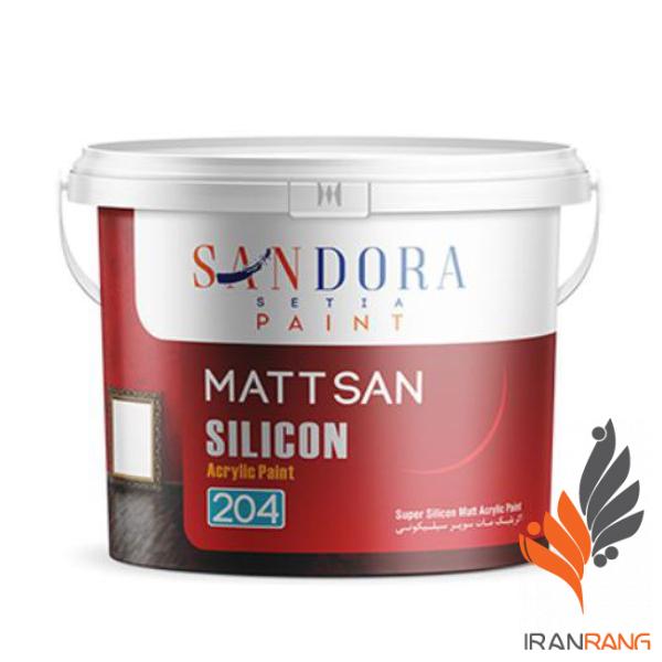 رنگ اکریلیک سیلیکونی مات سان ساندورا کد 204 حلب - ایران رنگ