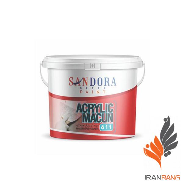 خرید بتونه اکریلیک معجون الیافی ساندورا کد 611 کوارت - ایران رنگ