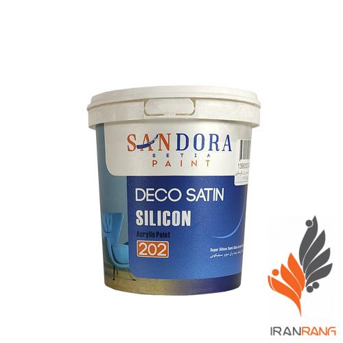خرید رنگ اکریلیک نیمه براق دکوساتین ساندورا کد 202 کوارت - ایران رنگ