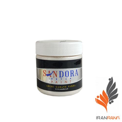 خرید رنگ دکوراتیو اکریلیک تزئینی سفید صدفی ساندورا کد 123 250 گرمی - ایران رنگ